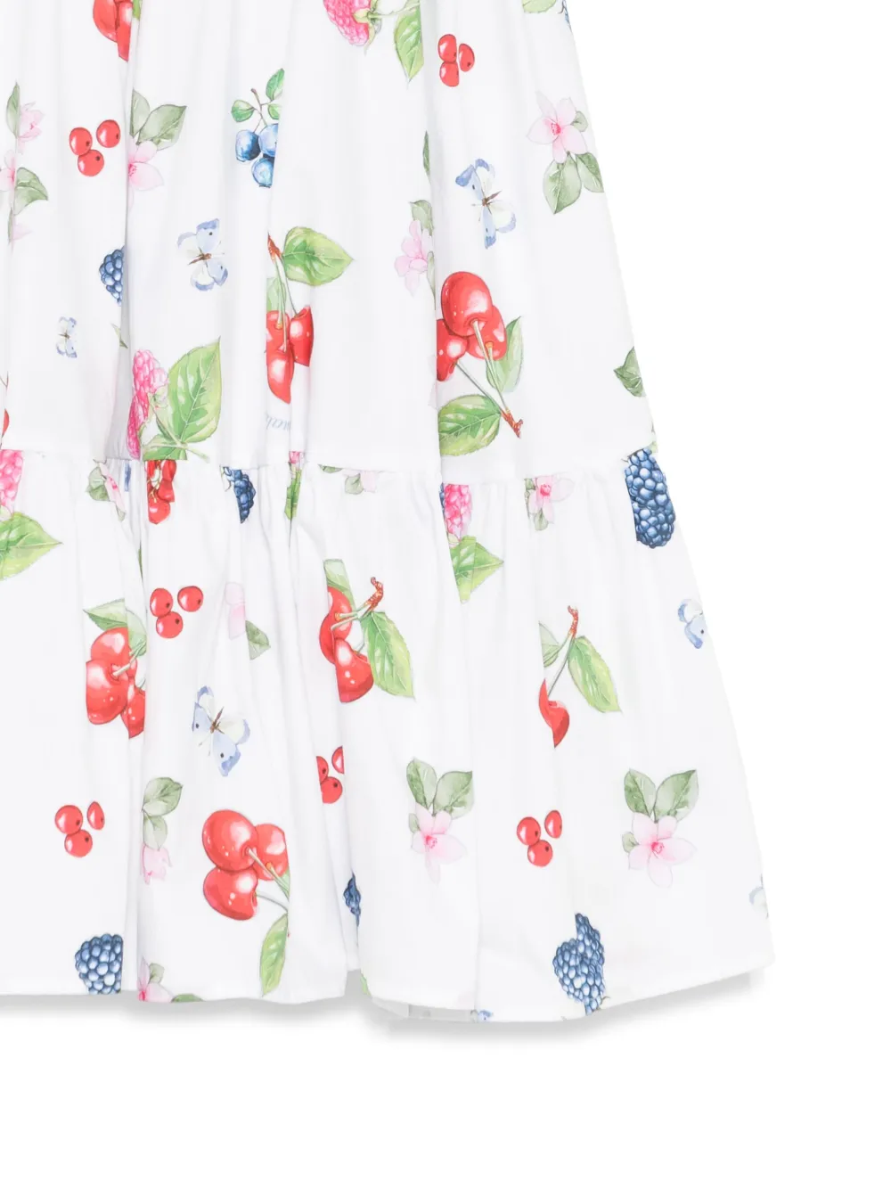 Monnalisa Jurk met fruitprint Wit