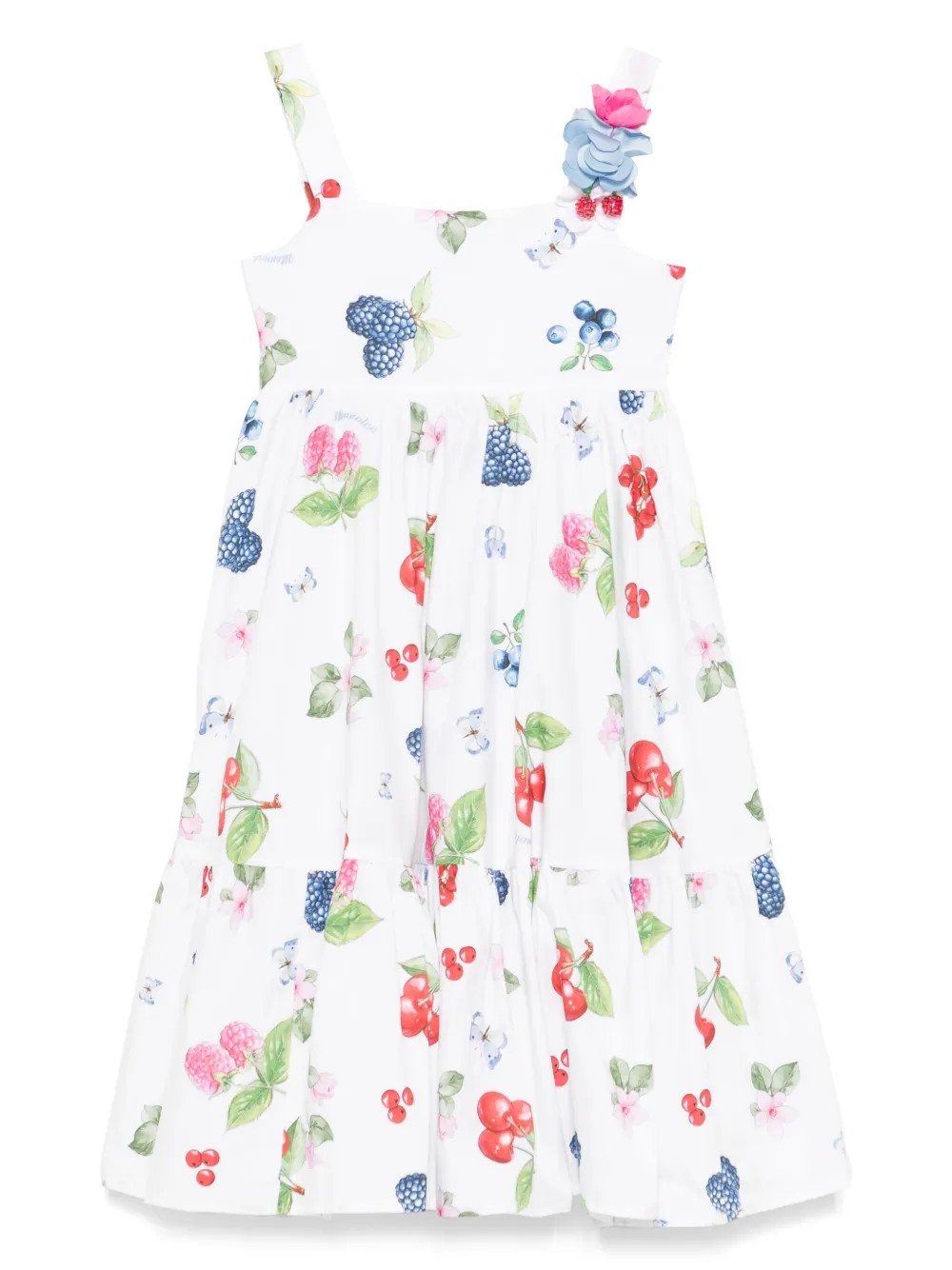 Monnalisa robe à imprimé graphique | blanc | Image 1