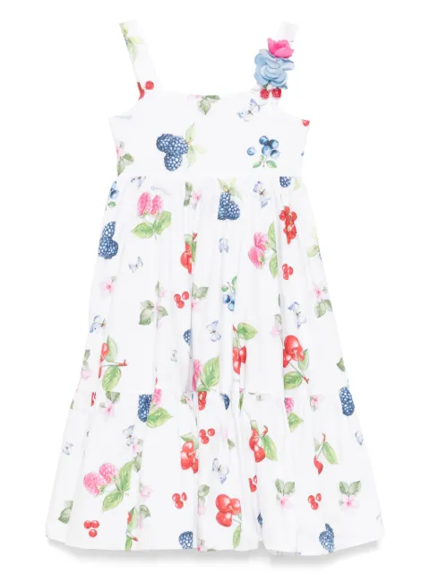 Monnalisa vestido con frutas estampadas