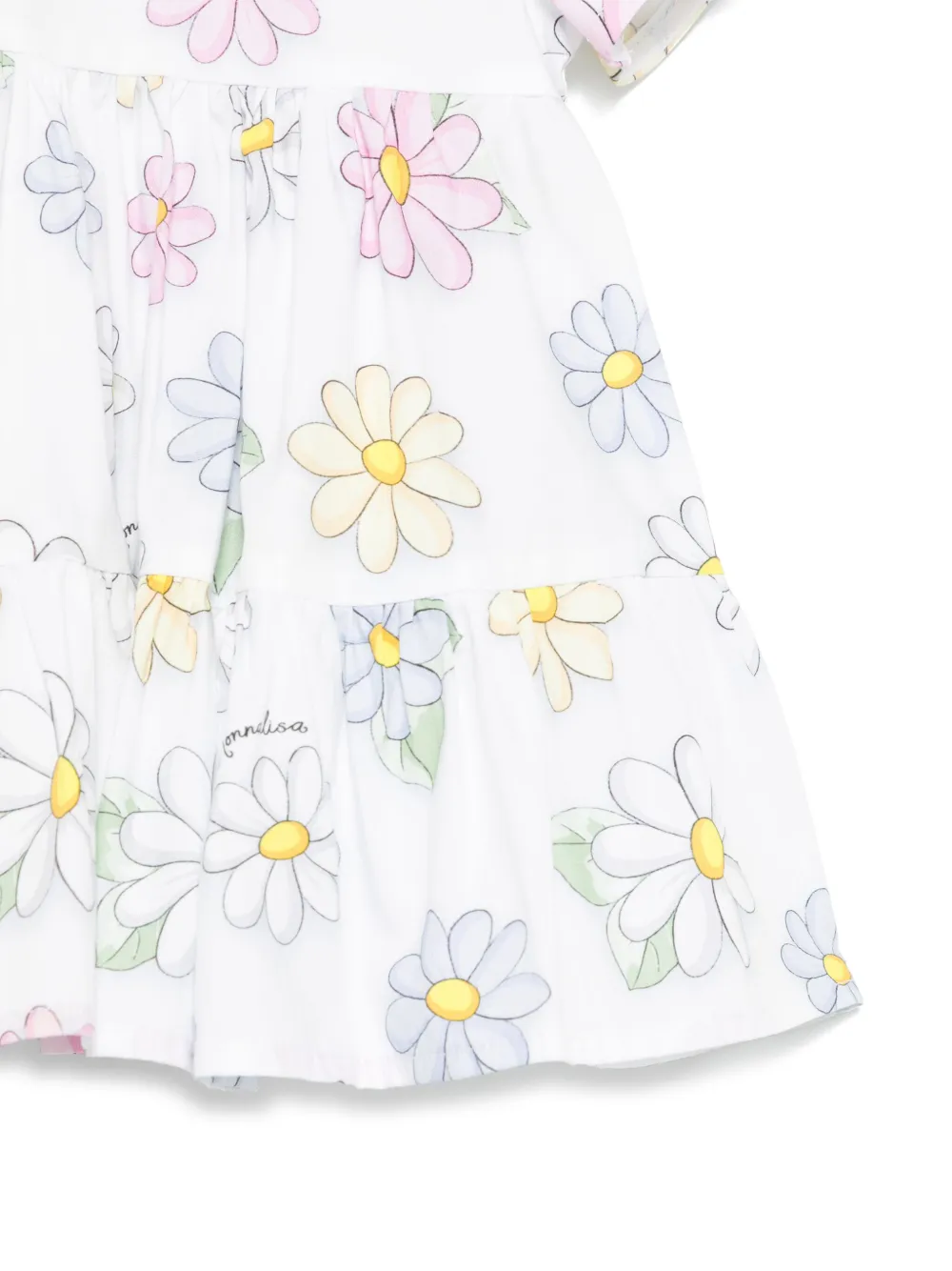 Monnalisa Jurk met bloemenprint Wit