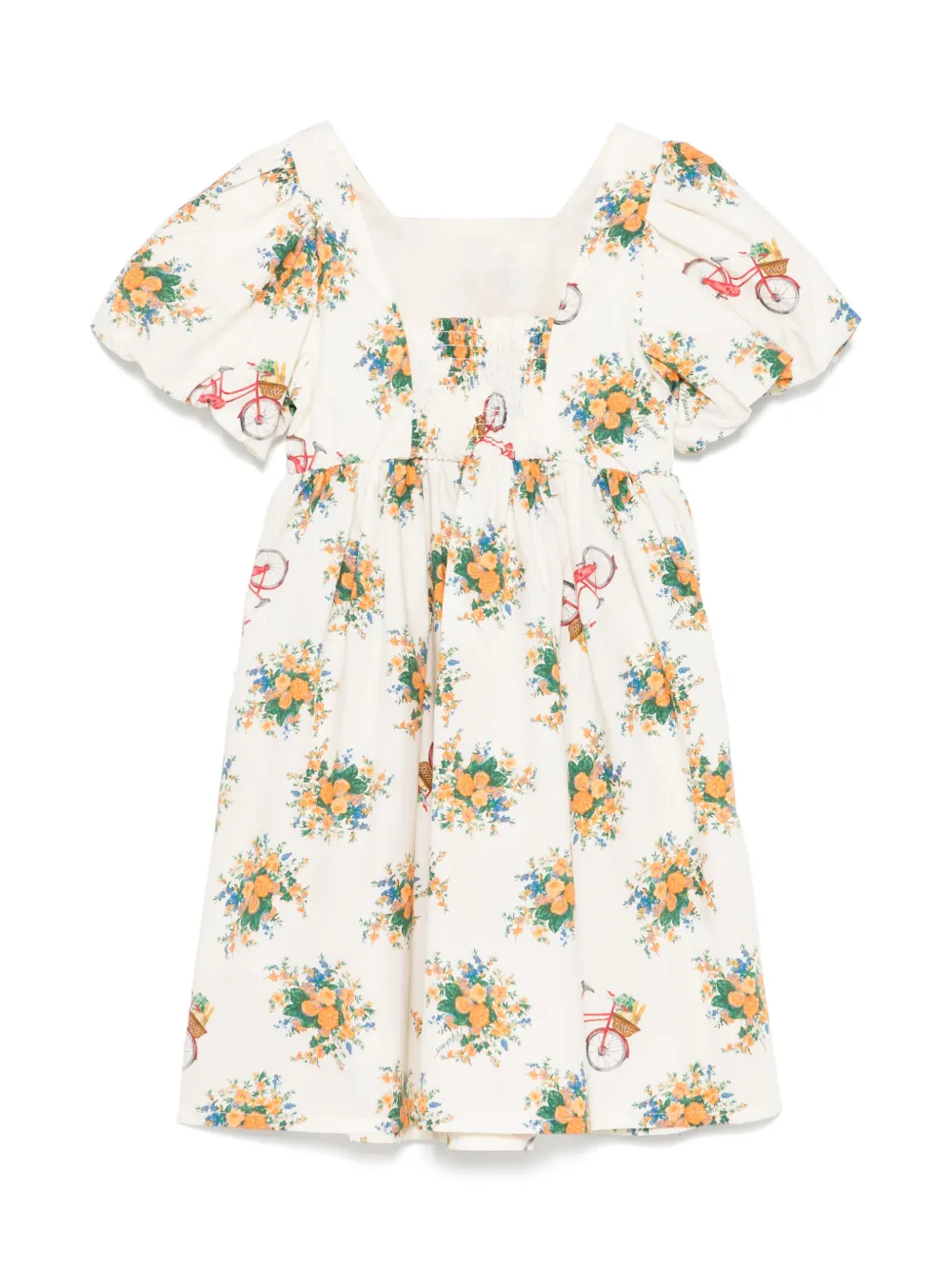 moschinokids Moschino Kids Jurk met bloemenprint - Beige