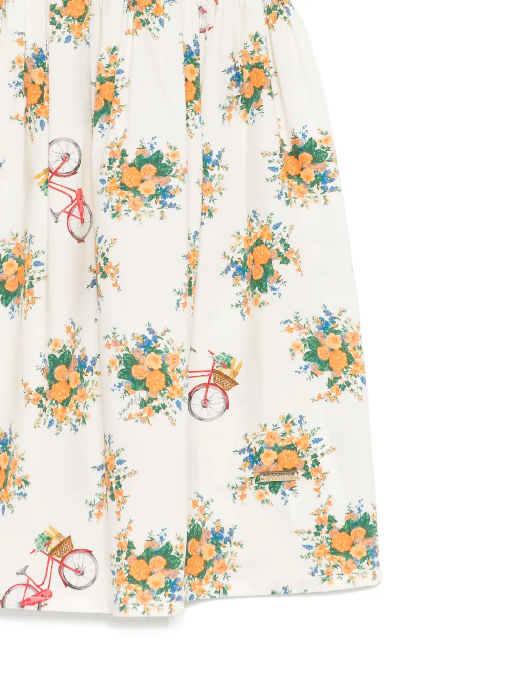 Moschino Kids Jurk met bloemenprint Beige