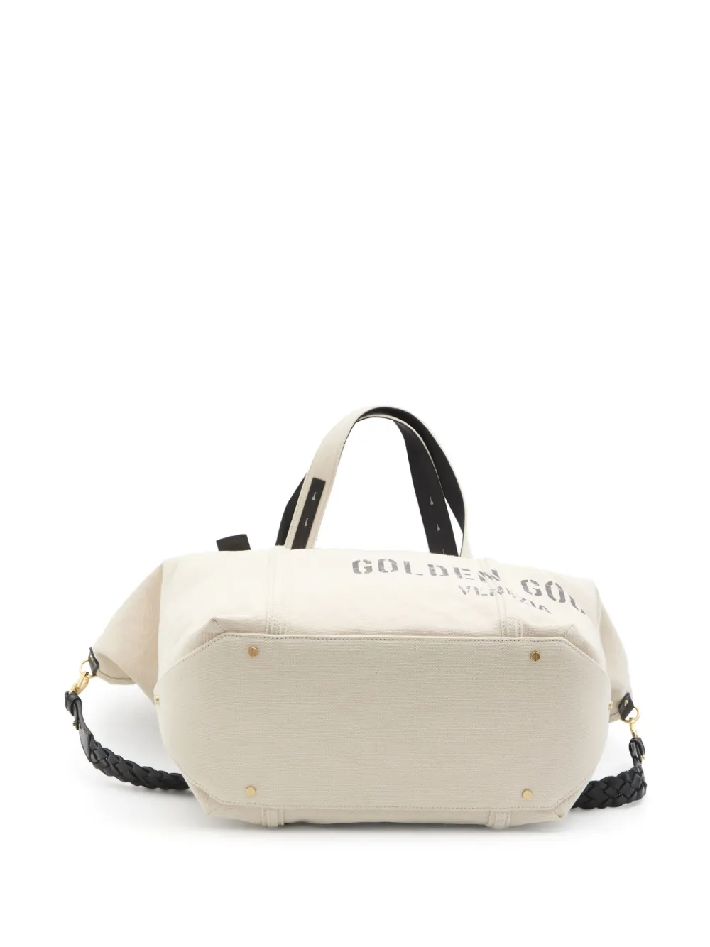 Golden Goose Shopper met logo Beige