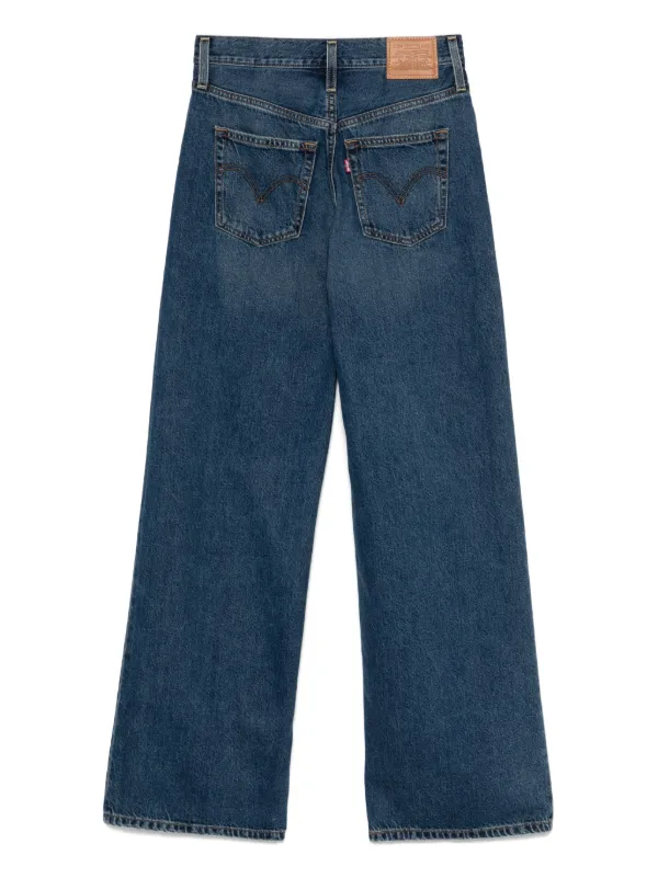【関税込み】Levi's ブルー Ribcage ワイドレッグジーンズ Levi's Ribcage ワイドジーンズ | ブルー | FARFETCH JP