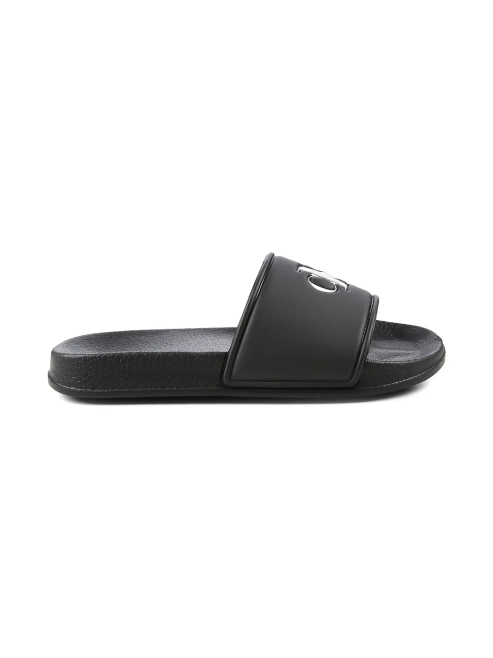Calvin Klein Kids Slippers met logo-reliëf - Zwart