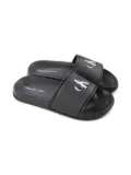 Calvin Klein Kids logo-debossed slides - Black