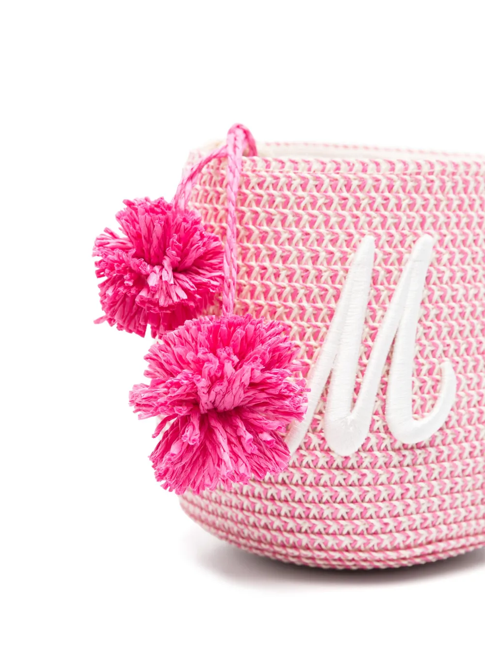Monnalisa Bucket-tas met geborduurd logo Roze