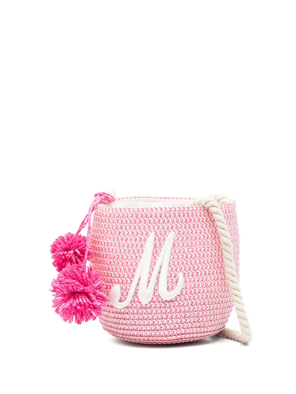 Monnalisa Bucket-tas met geborduurd logo Roze