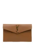 Saint Laurent Pre-Owned 2022 Grain De Poudre Uptown Pouch clutch bag - Brown