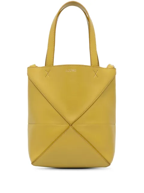 Loewe Pre-Owned bolsa satchel Mini Leather Puzzle Fold Tote 2023