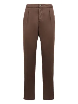 美品 イタリア製 kiton カシミヤ混 コットンパンツ キートン ブラウン Kiton （キートン）パンツ - FARFETCH