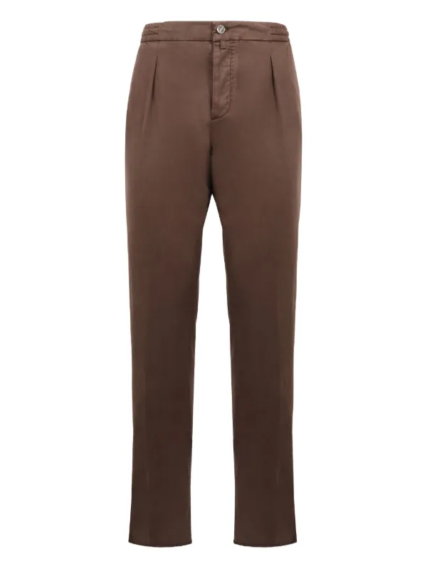 Kiton Straight-leg Trousers in Brown