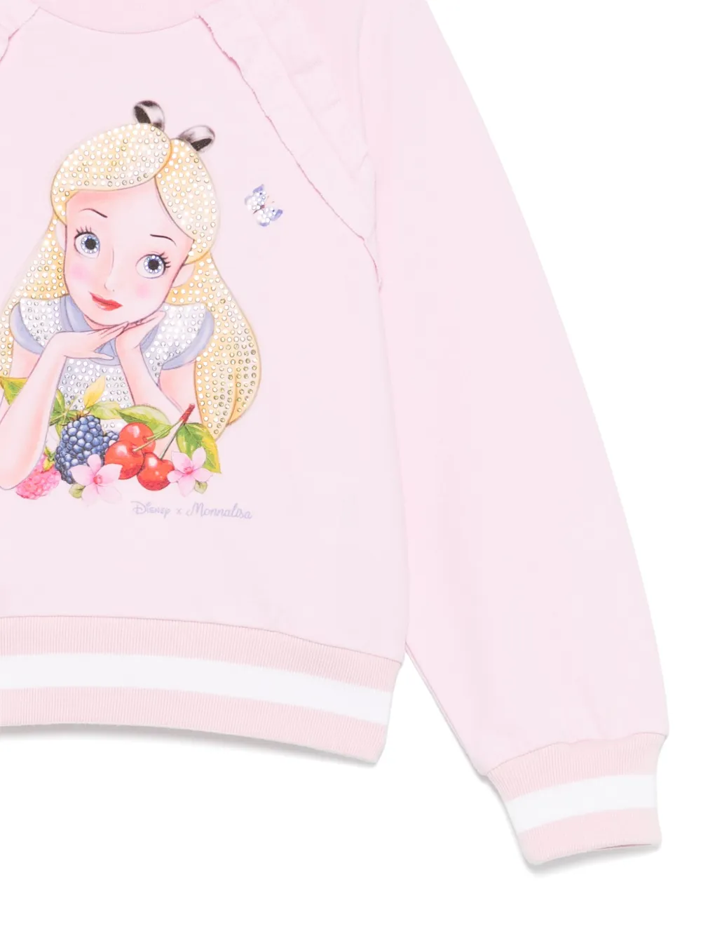 Monnalisa x Disney sweater met stripprint Roze