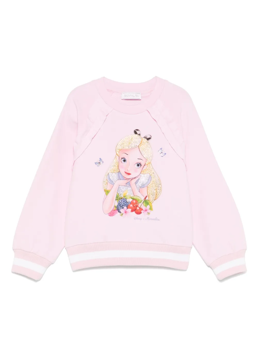 Monnalisa x Disney sweater met stripprint Roze