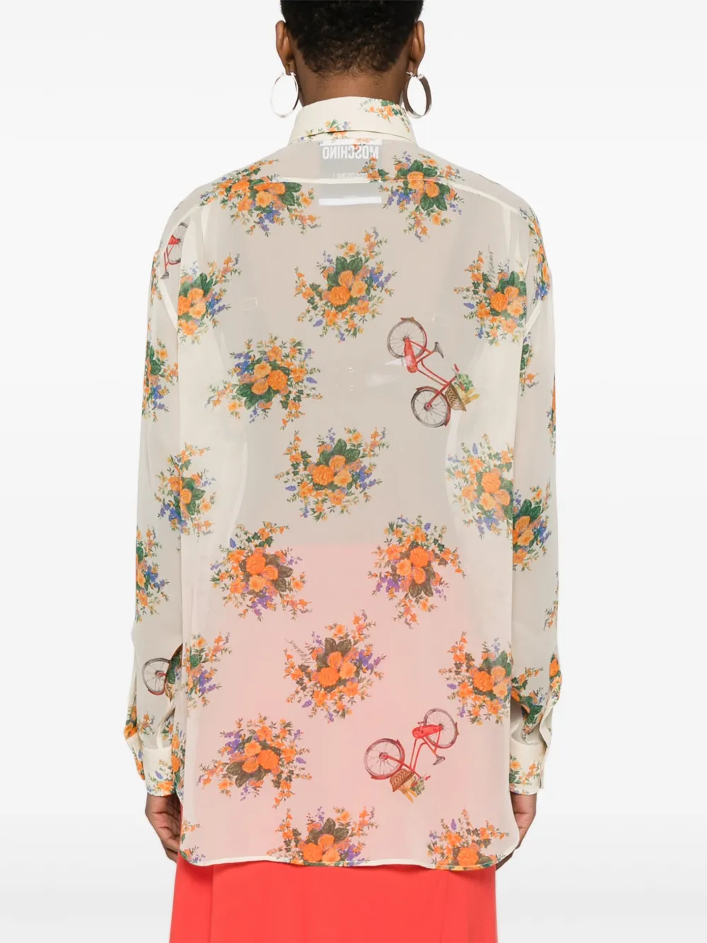 Moschino Blouse met bloemenprint Beige
