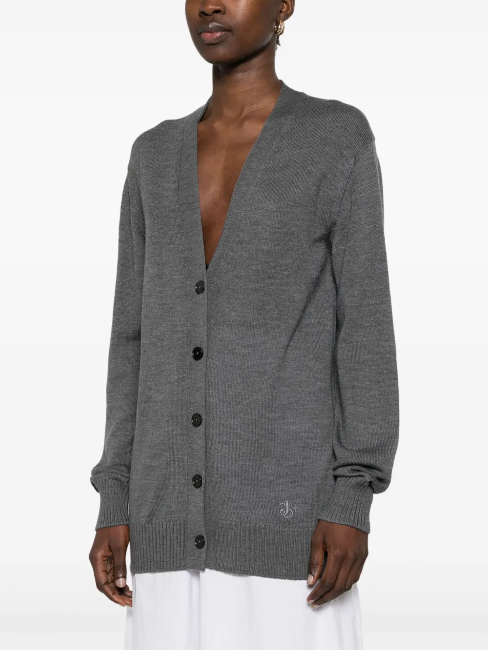 JIL SANDER+ Vest van scheerwol Grijs
