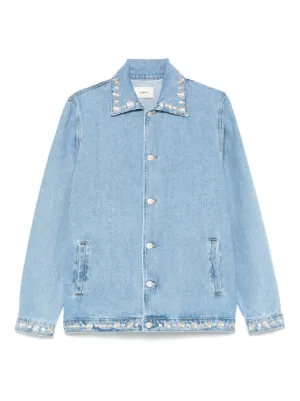Ader Error チェック デニムジャケット | ブルー | FARFETCH JP