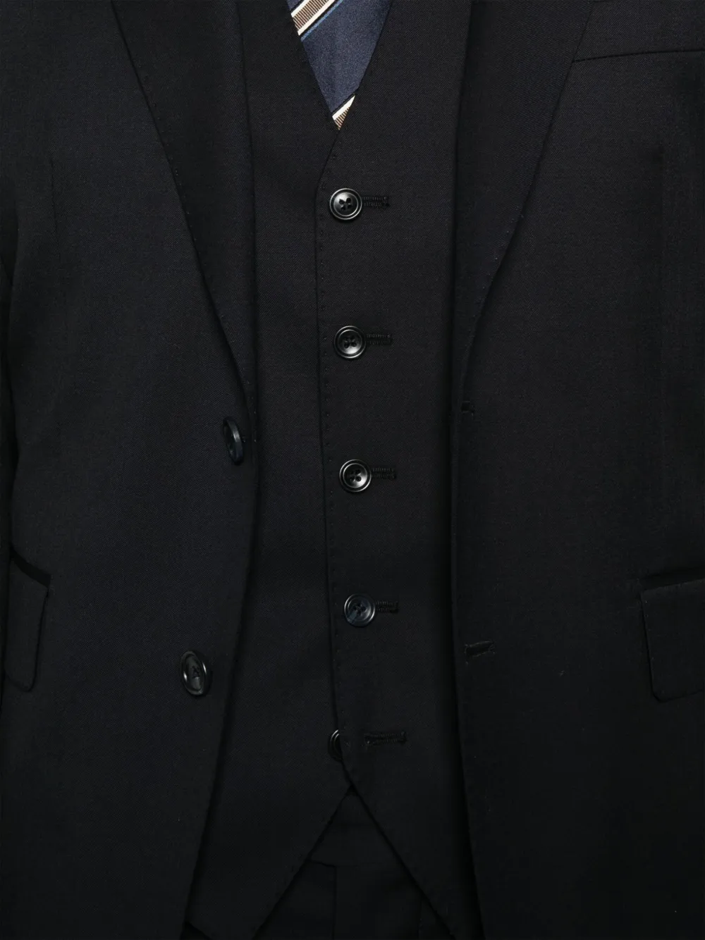 Tagliatore Napoli Wool Suit With English Rear Vents In Schwarz