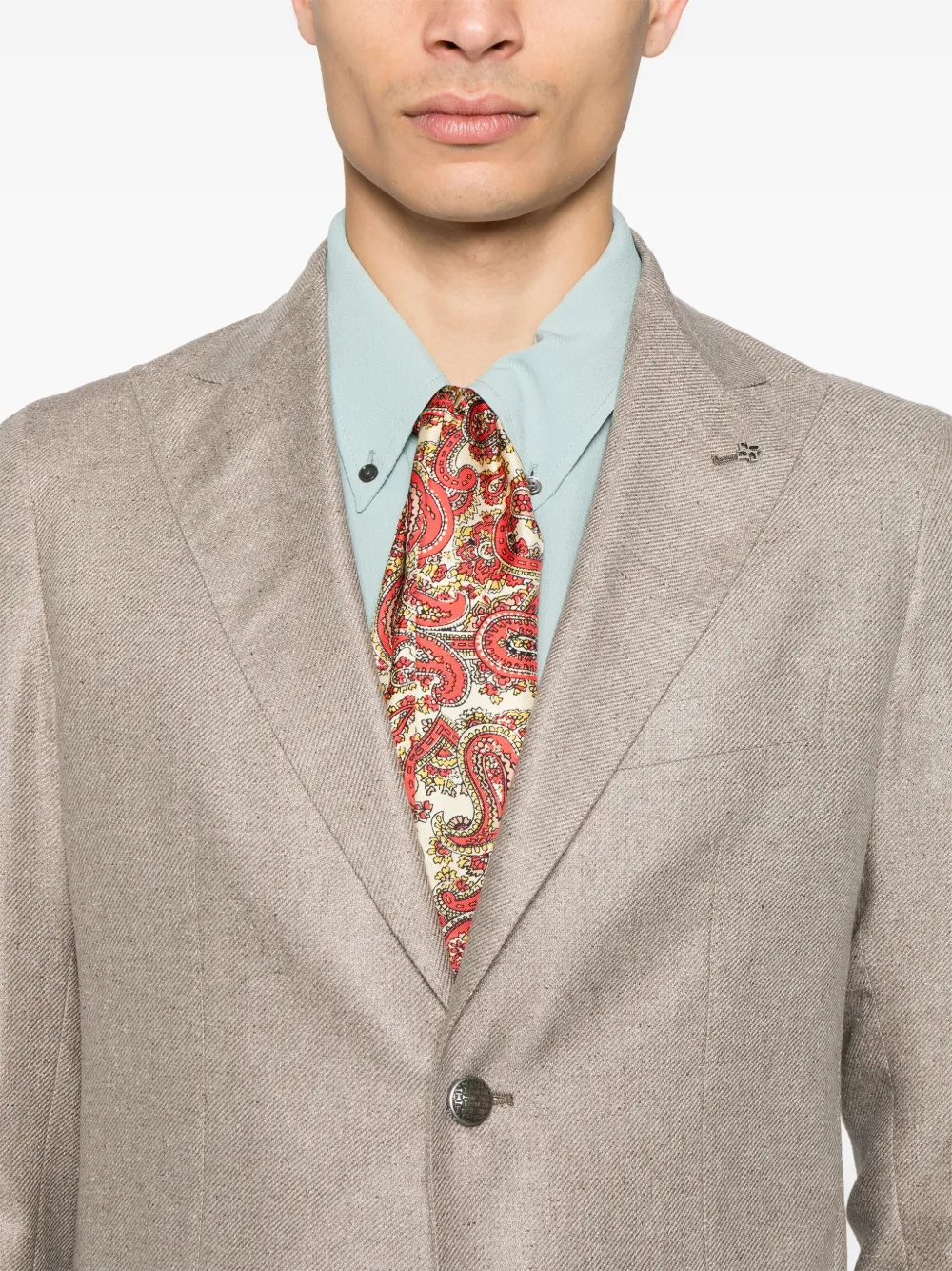 Tagliatore Blazer met enkele rij knopen Bruin