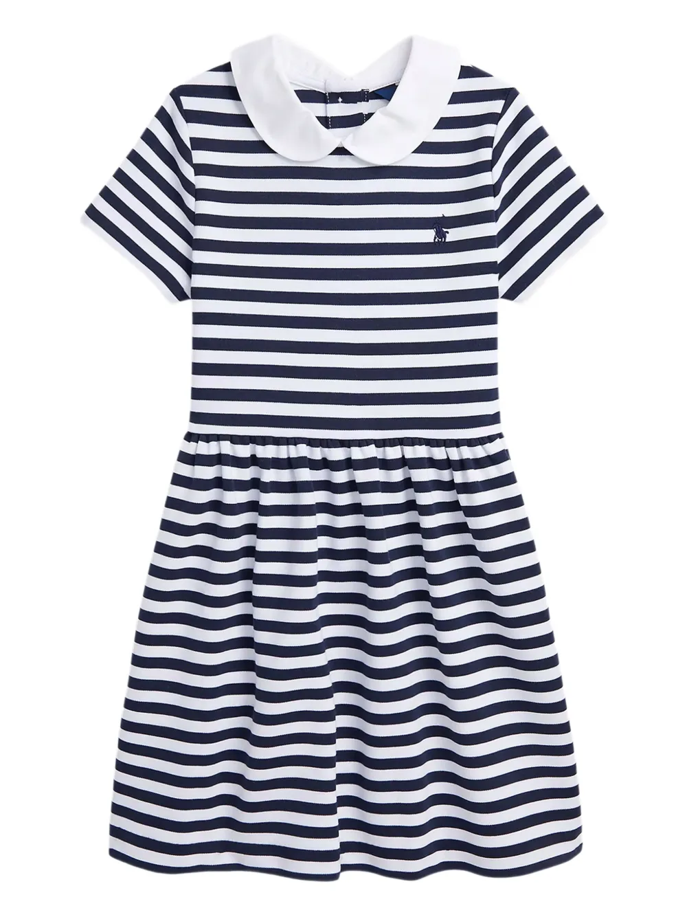 POLO RALPH LAUREN KIDS Gestreepte jurk Wit