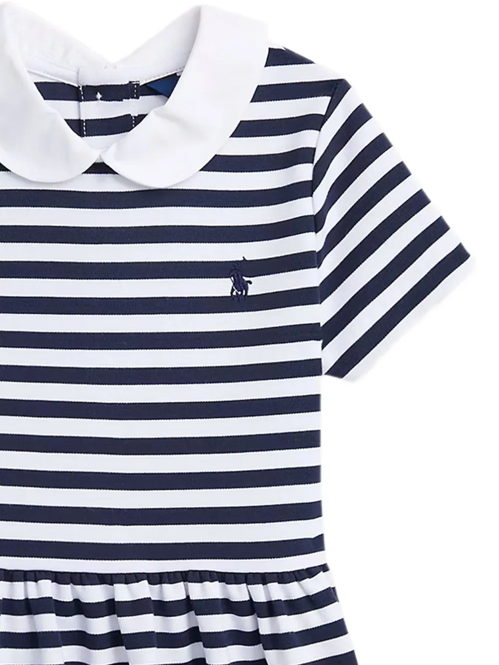 POLO RALPH LAUREN KIDS Gestreepte jurk Wit