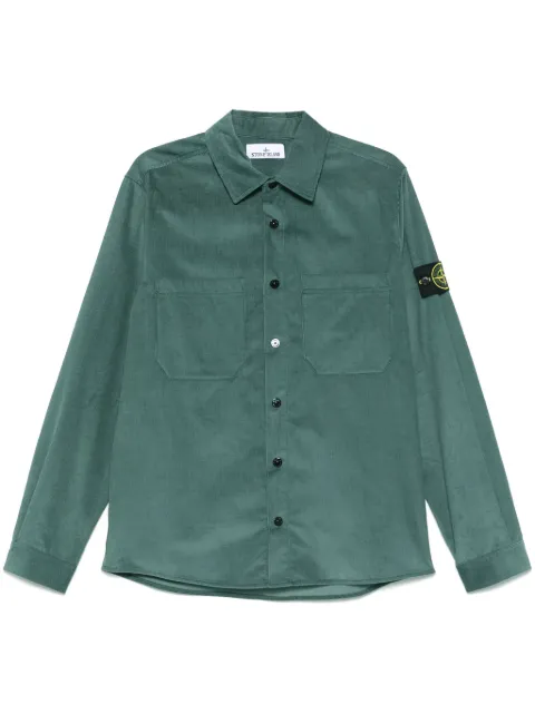 Stone Island sobrecamisa con distintivo Compass