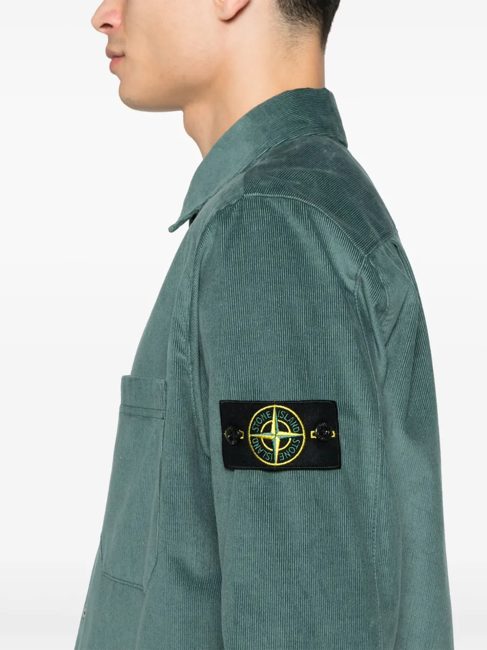 Stone Island Shirtjack met Compass-logopatch Groen