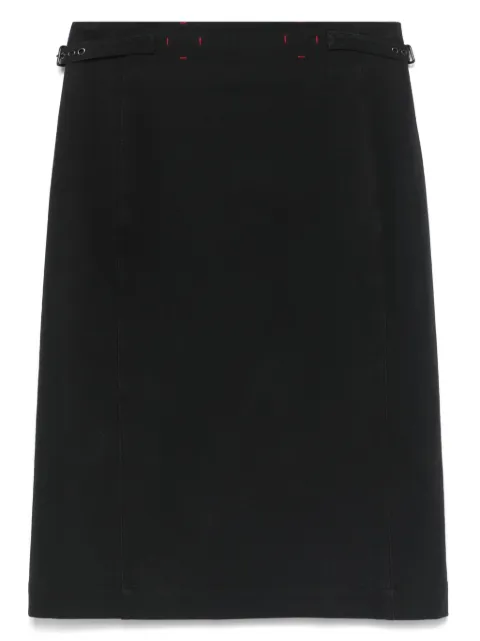 Prada Pre-Owned falda midi con tejido de gabardina 1990