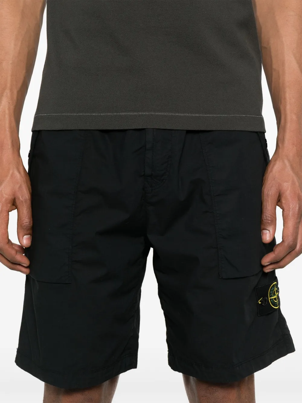 Stone Island Shorts met Compass-logopatch Blauw