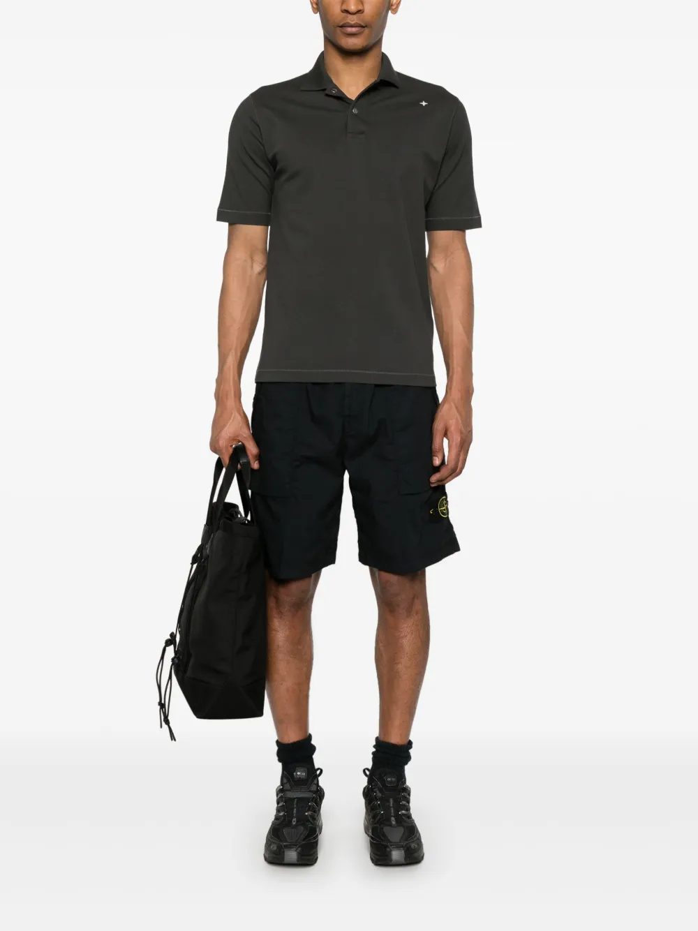 Stone Island Shorts met Compass-logopatch Blauw