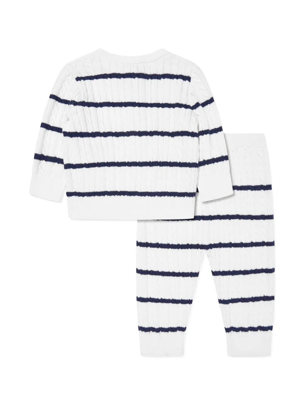 POLO RALPH LAUREN KIDS cotton trouser set - Wit