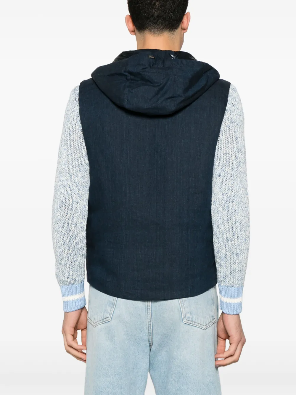 Herno Linnen gilet Blauw