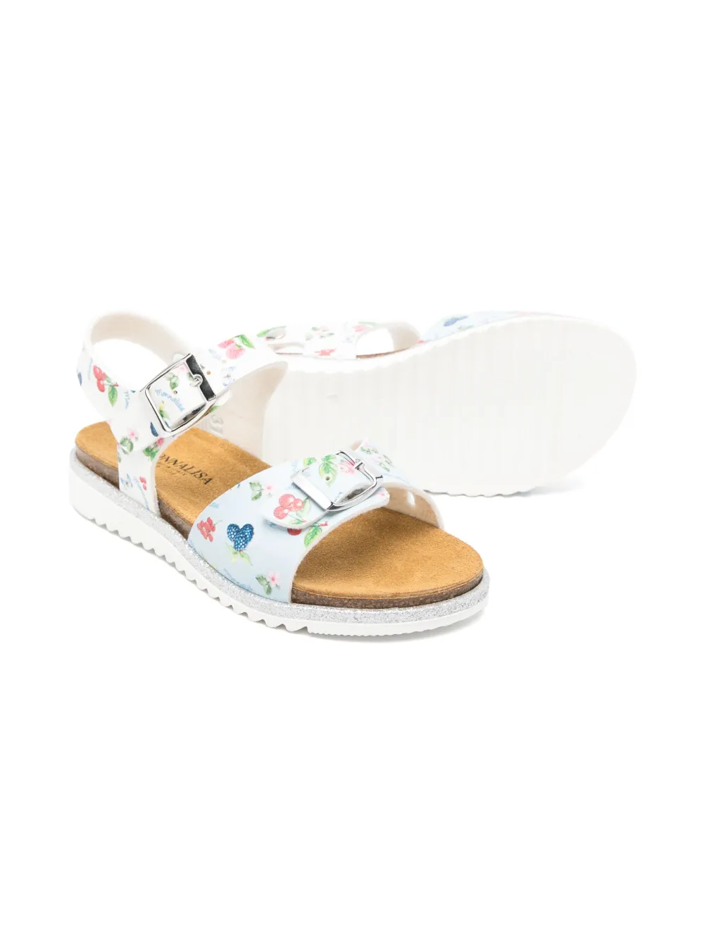 Monnalisa Sandalen met fruitprint - Blauw