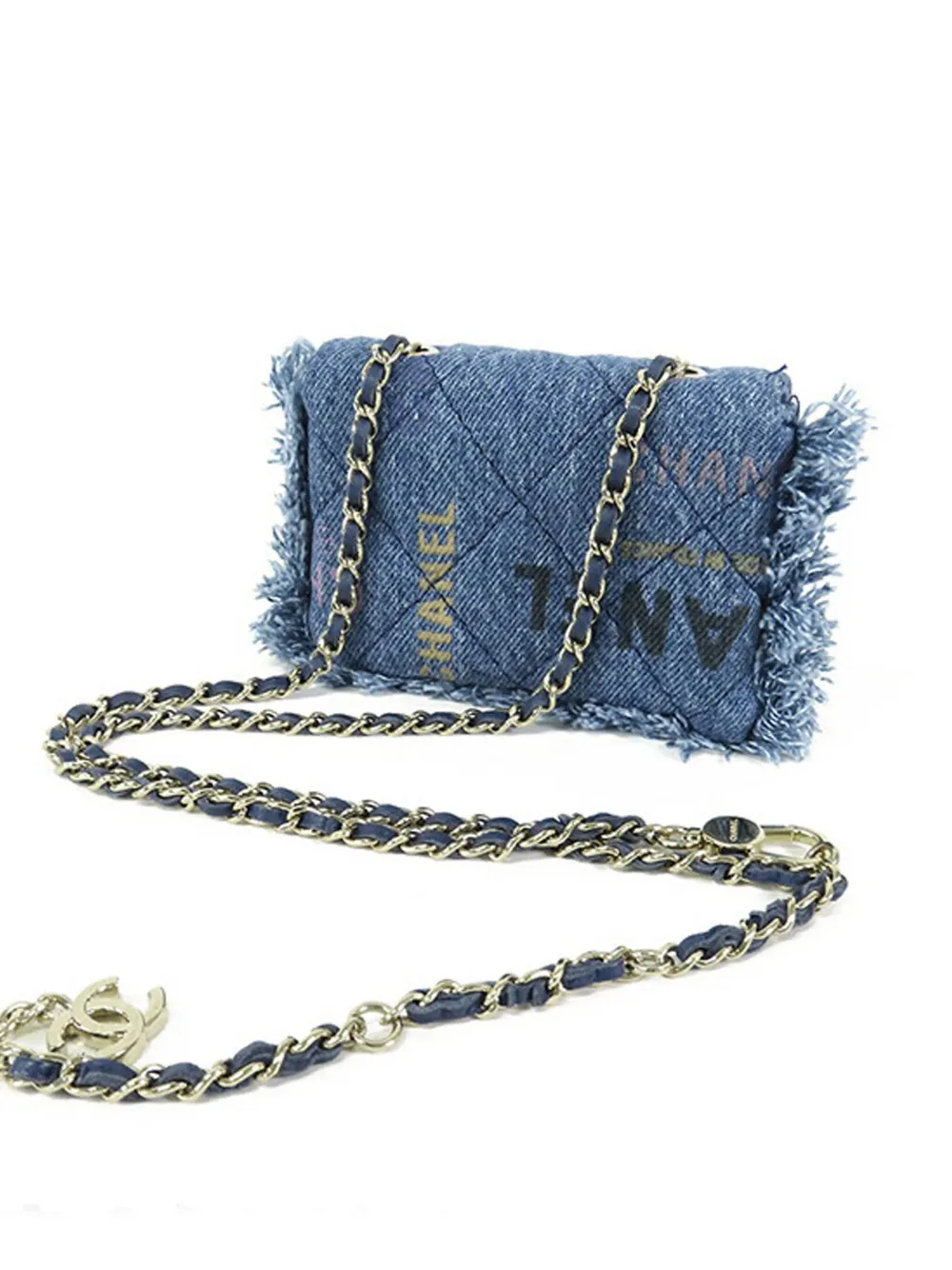 CHANEL Pre-Owned 2021 Denim Mood kleine crossbodytas - Blauw