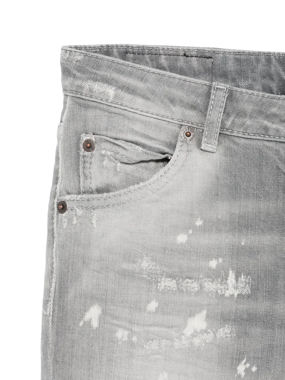 DSQUARED2 KIDS Gerafelde jeans Grijs
