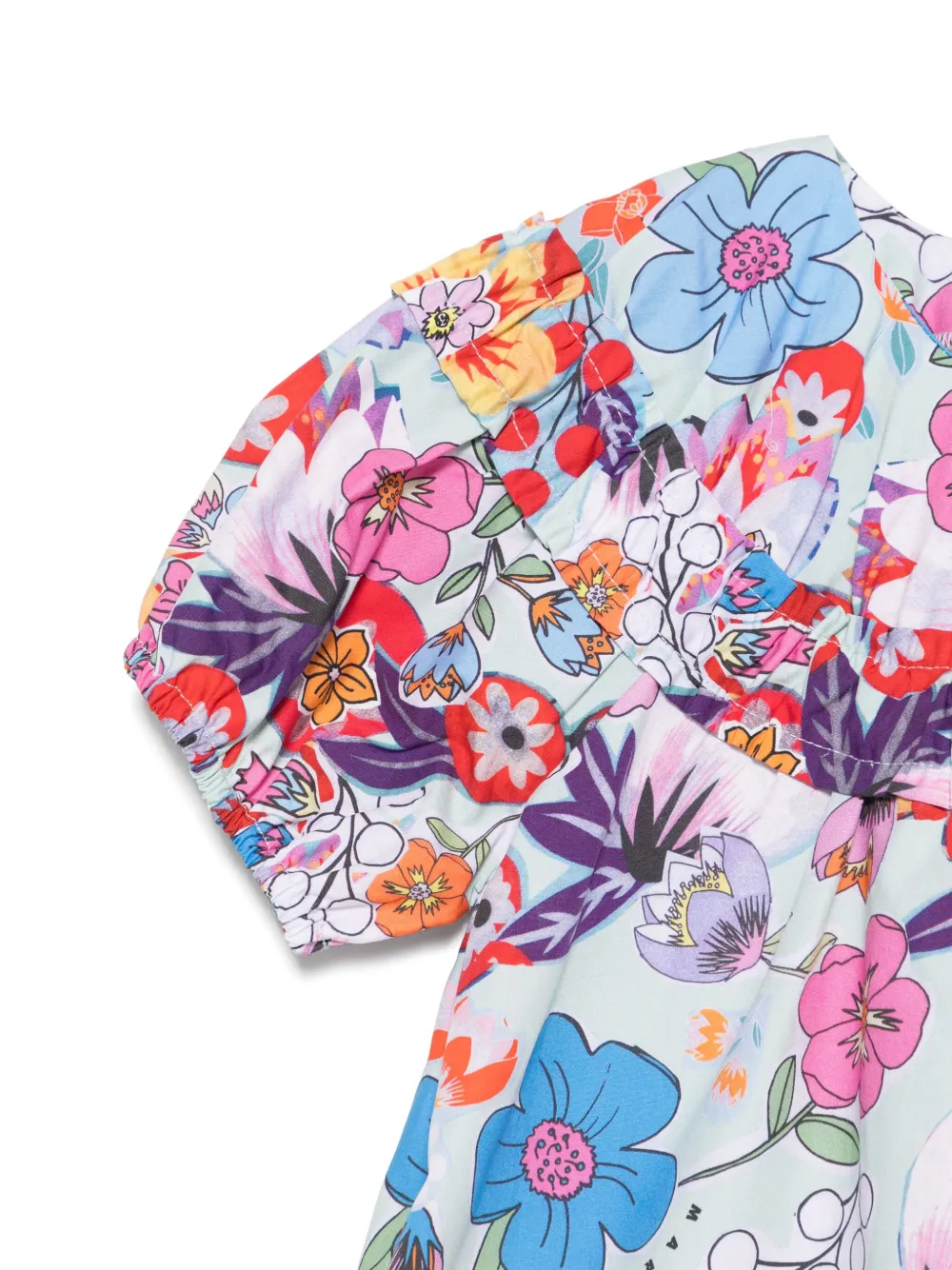 Marni Kids Jurk met bloemenprint Groen