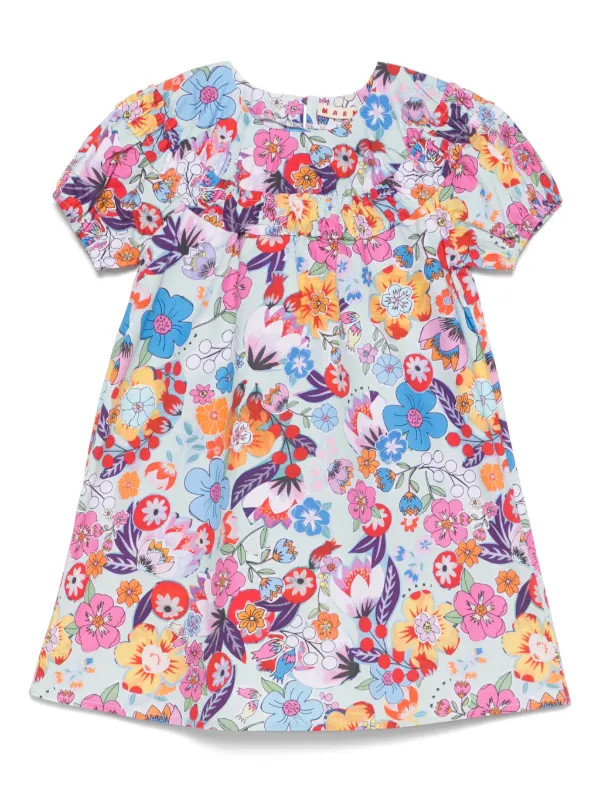 Marni Kids floral-print Dress | Green | FARFETCH