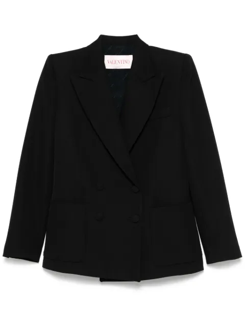 Valentino Garavani Blazer in lana vergine con revers a scialle