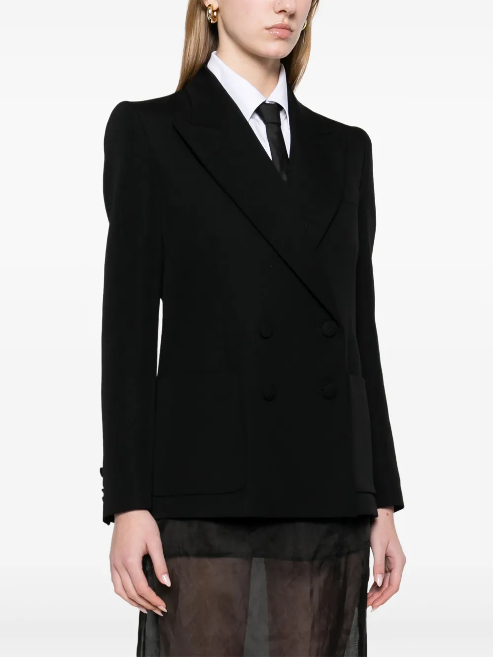 Valentino Garavani Blazer van scheerwol Zwart
