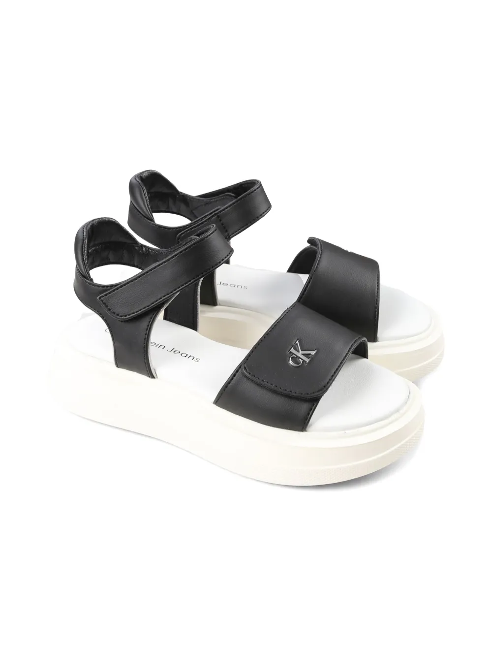 Calvin Klein Kids logo-embossed sandals Black