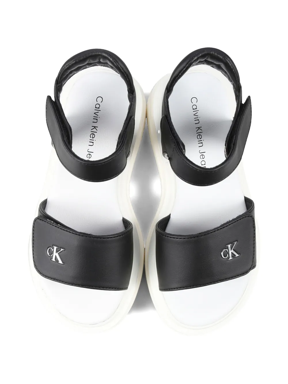 Calvin Klein Kids logo-embossed sandals Black