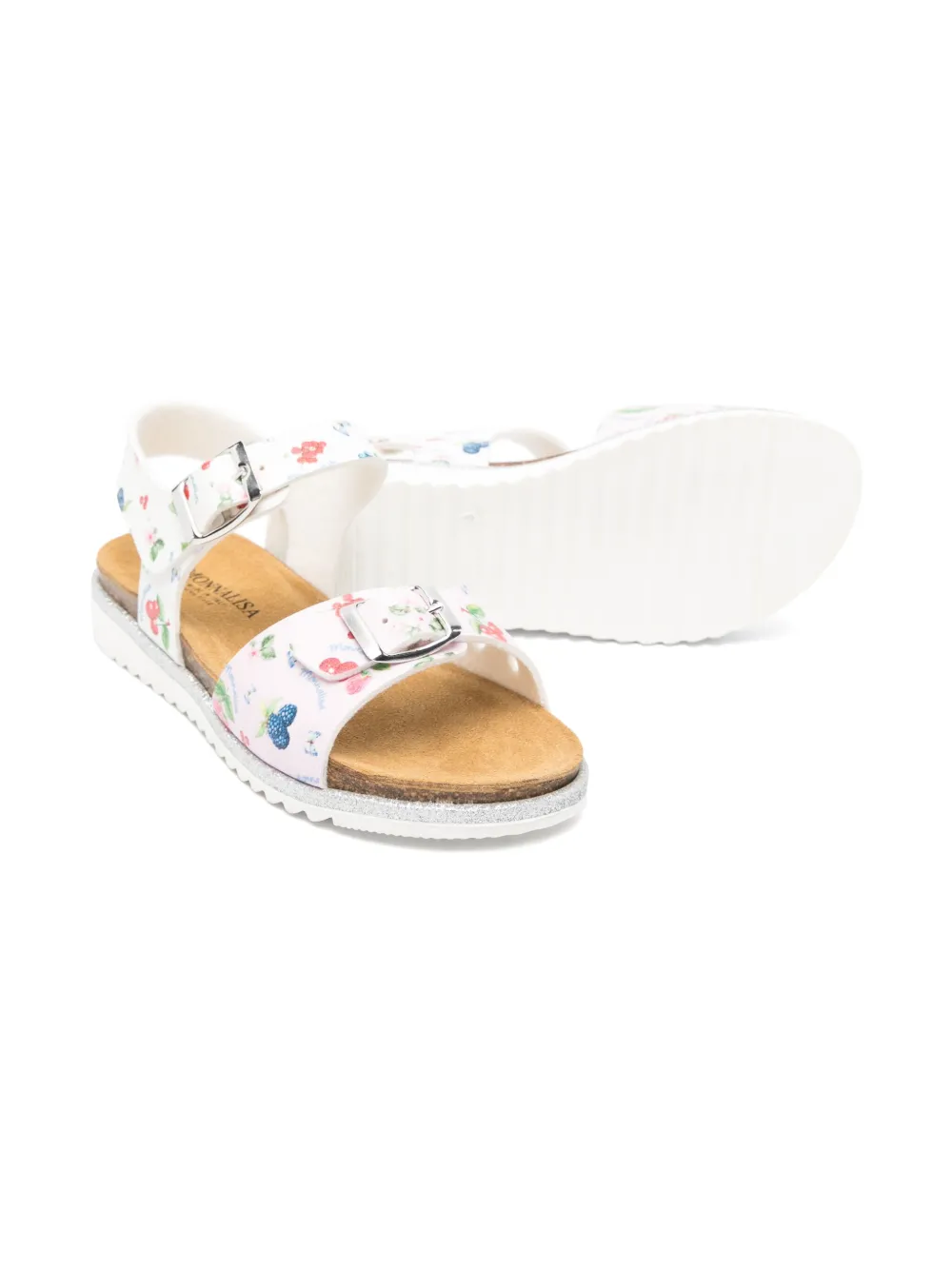 Monnalisa Sandalen met fruitprint - Wit