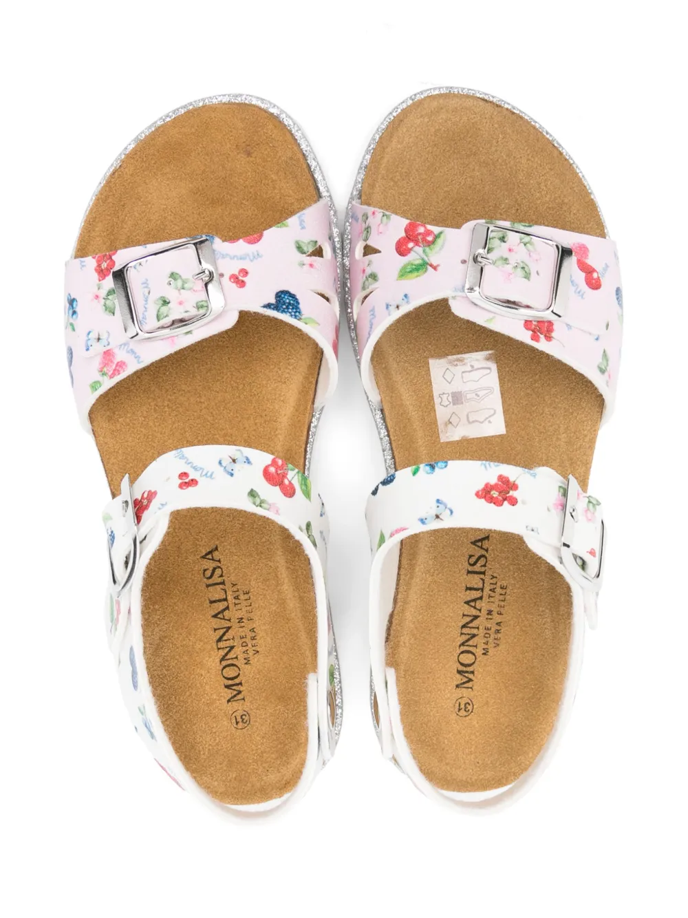 Monnalisa fruit-print sandals White