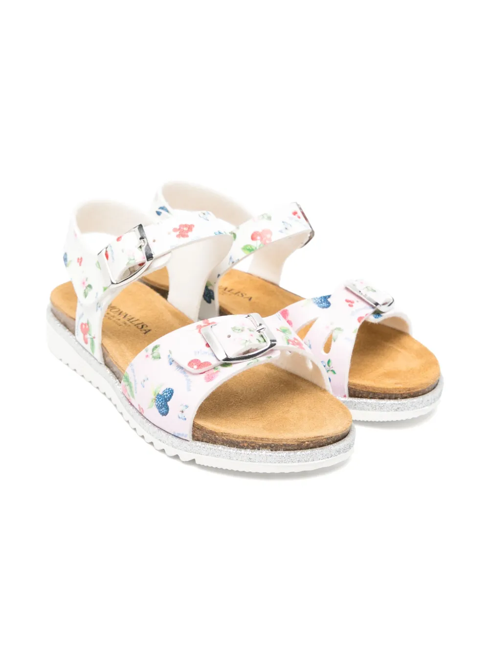 Monnalisa fruit-print sandals White