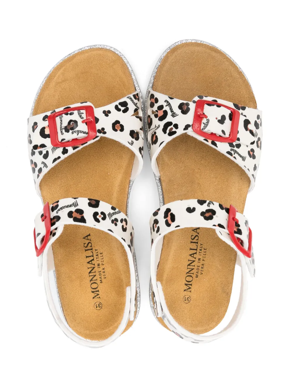 Monnalisa animal-print sandals Neutrals