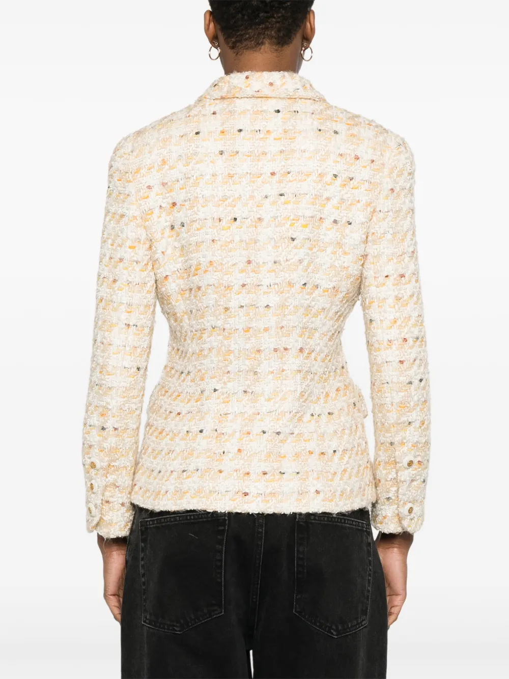 Pre-owned Chanel Tweed Jacket In Yellow
