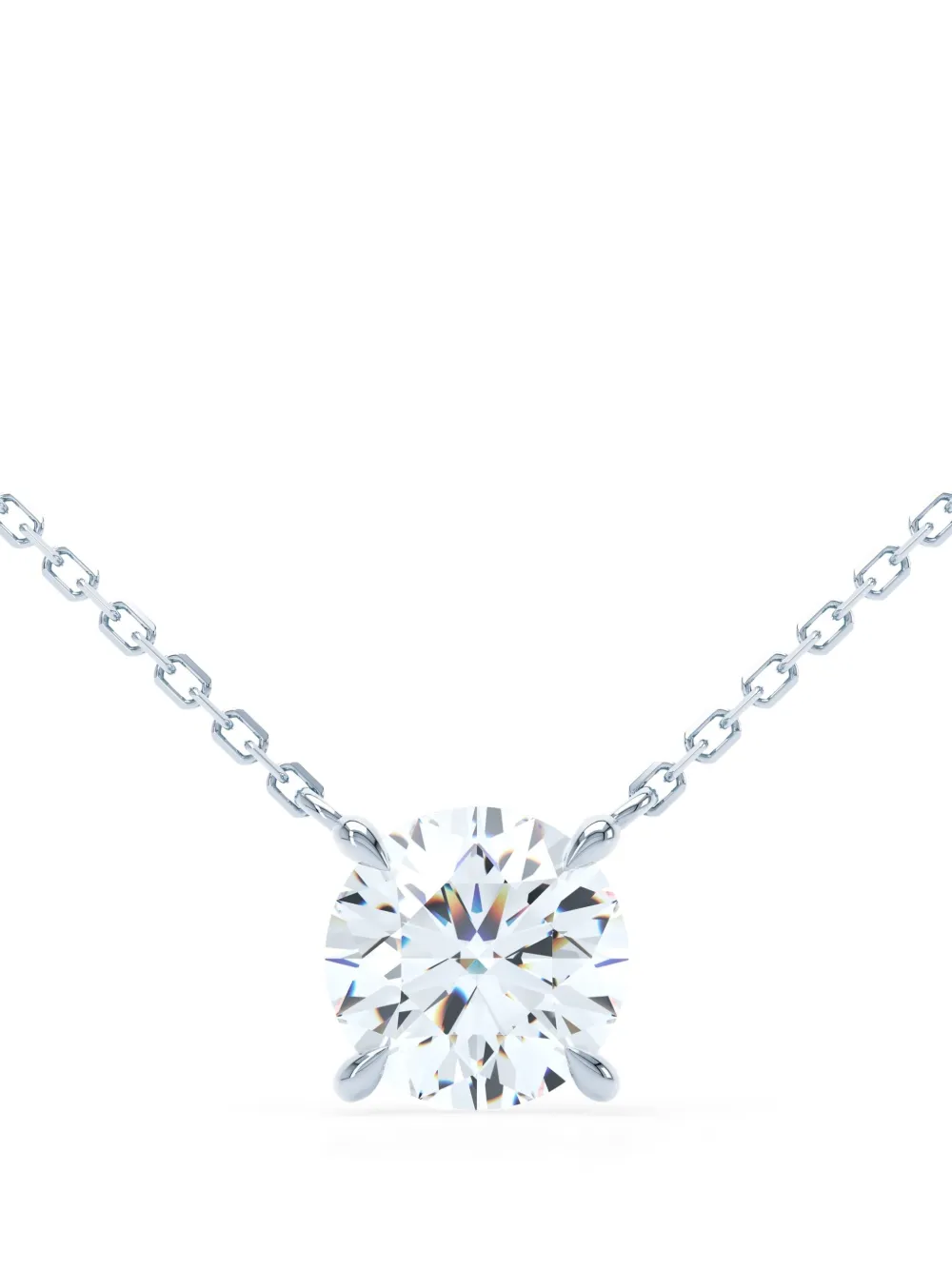 LOEV Collana Floating Brilliant in oro bianco riciclato 18 carati con diamanti - Argento