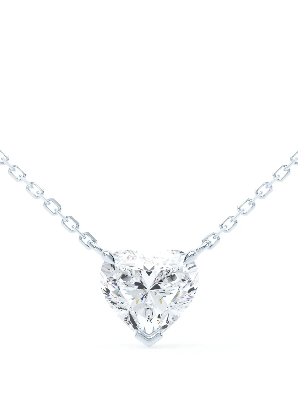 LOEV  18kt Floating Heart Halskette aus recyceltem Weißgold mit Diamant | Image 2