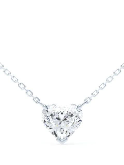 LOEV  18kt recycled white gold Floating Heart diamond necklace