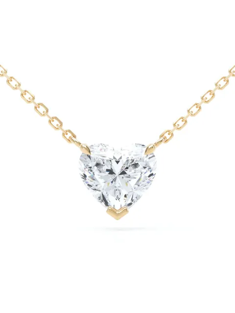 LOEV  collier Floating Heart en or recyclé 18ct pavé de diamants